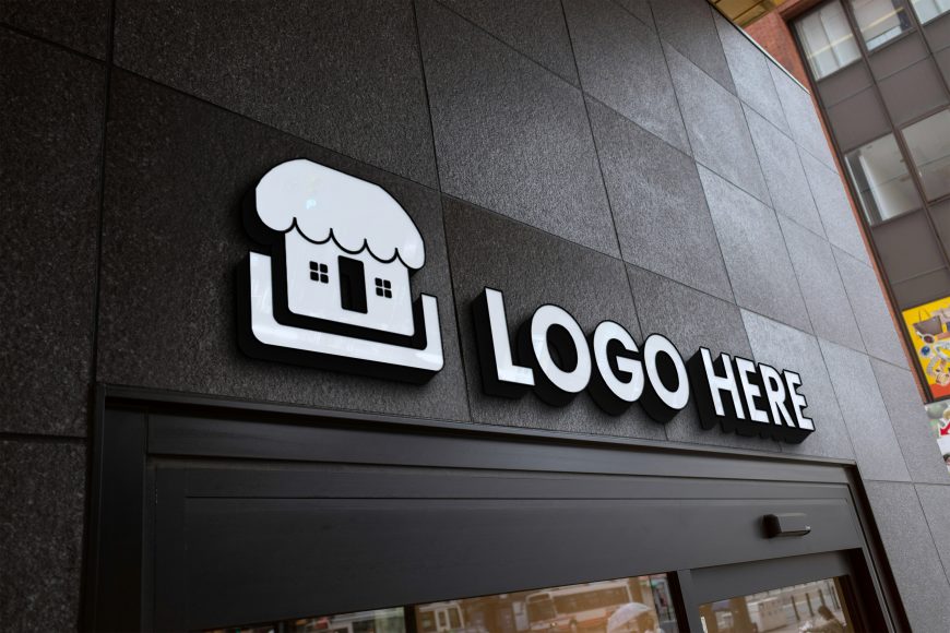 Building Logo Sign Mockup